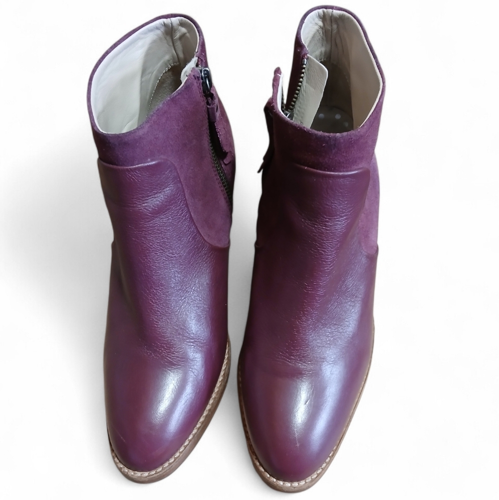 Boden Women's Size 10 US 41 EU Rich Plum Ankle Booties - Picture 4 of 12